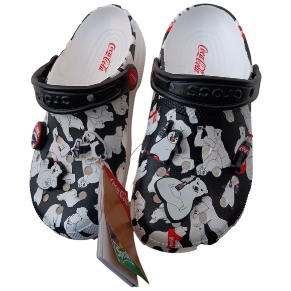 CROCS X Coca Cola Bear Collection Classic Clog Holiday  NWT Size 7 Womens 5 Mens - Picture 9 of 11